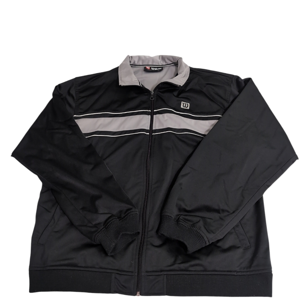 Wilson warm up jacket, lightweight tennis casual, men's XL